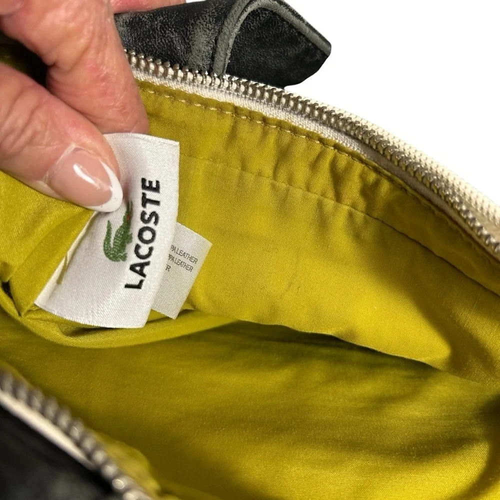 Lacoste Horizontal Shopping Bag Black and IvoryTote